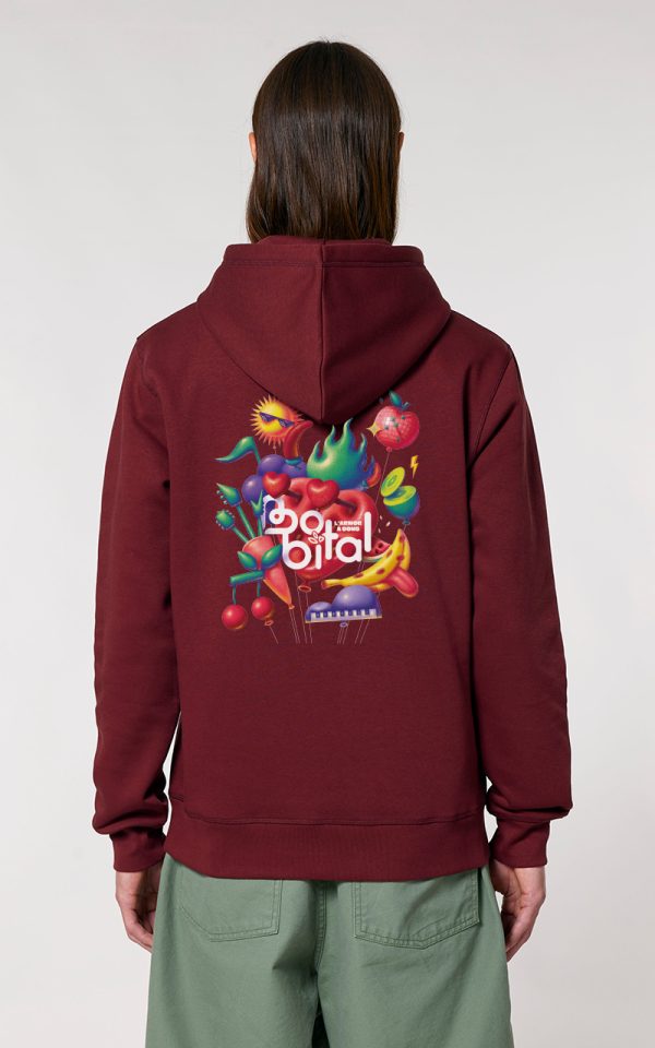 Sweat-bordeaux-dos Sweat à capuche Bordeaux 2026